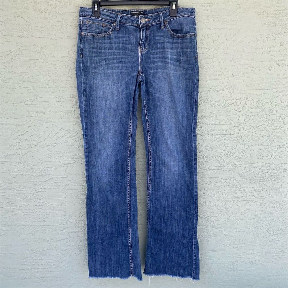 Banana Republic Women's Bootcut Jeans Size 10X33 Long Blue Medium Wash